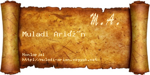 Muladi Arián névjegykártya